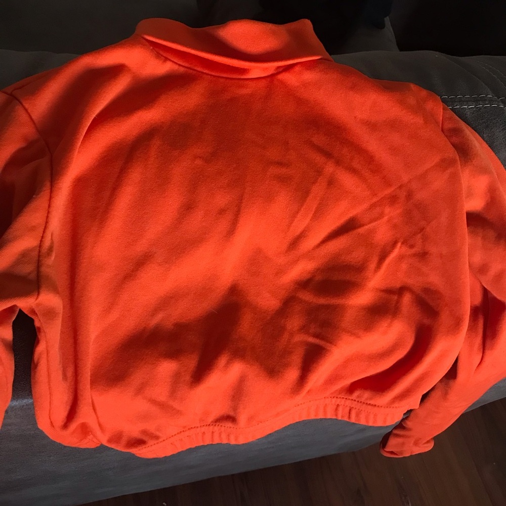 Orange cheer turtleneck crop top bodyliner